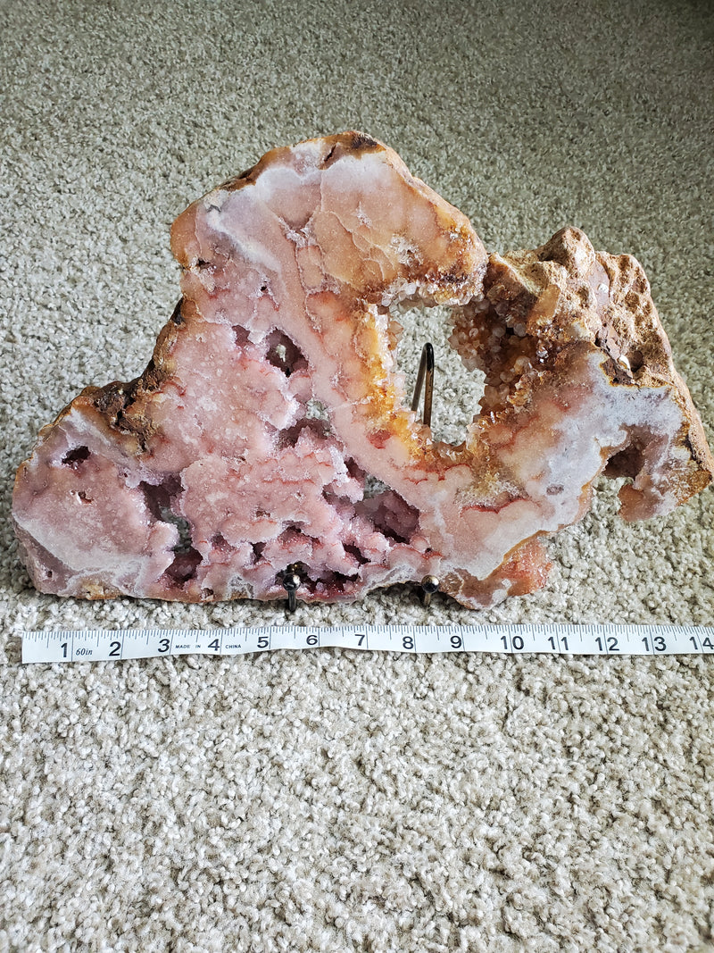 Pink Amethyst Slab w/Golden Healer