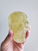 Yellow Fluorite Skull