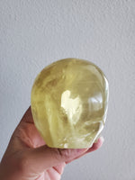 Yellow Fluorite Skull